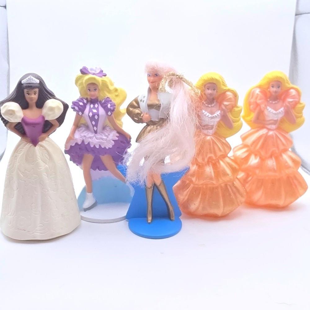 Mattel Barbie Happy Meal Toy Lot 5pc Multi Fair 1991-1994 Mixed Figures